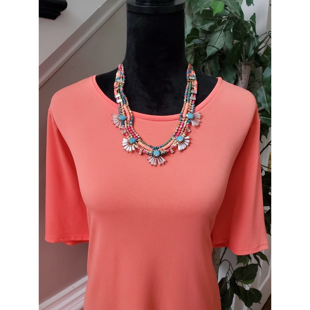 Chico's Women's Orange Solid Polyester Round Neck… - image 2